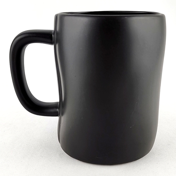 ⭐️2/ $50⭐️Rae Dunn  Artisan Flat Black Ceramic Mug White Large Letters TEACHER - Picture 3 of 10